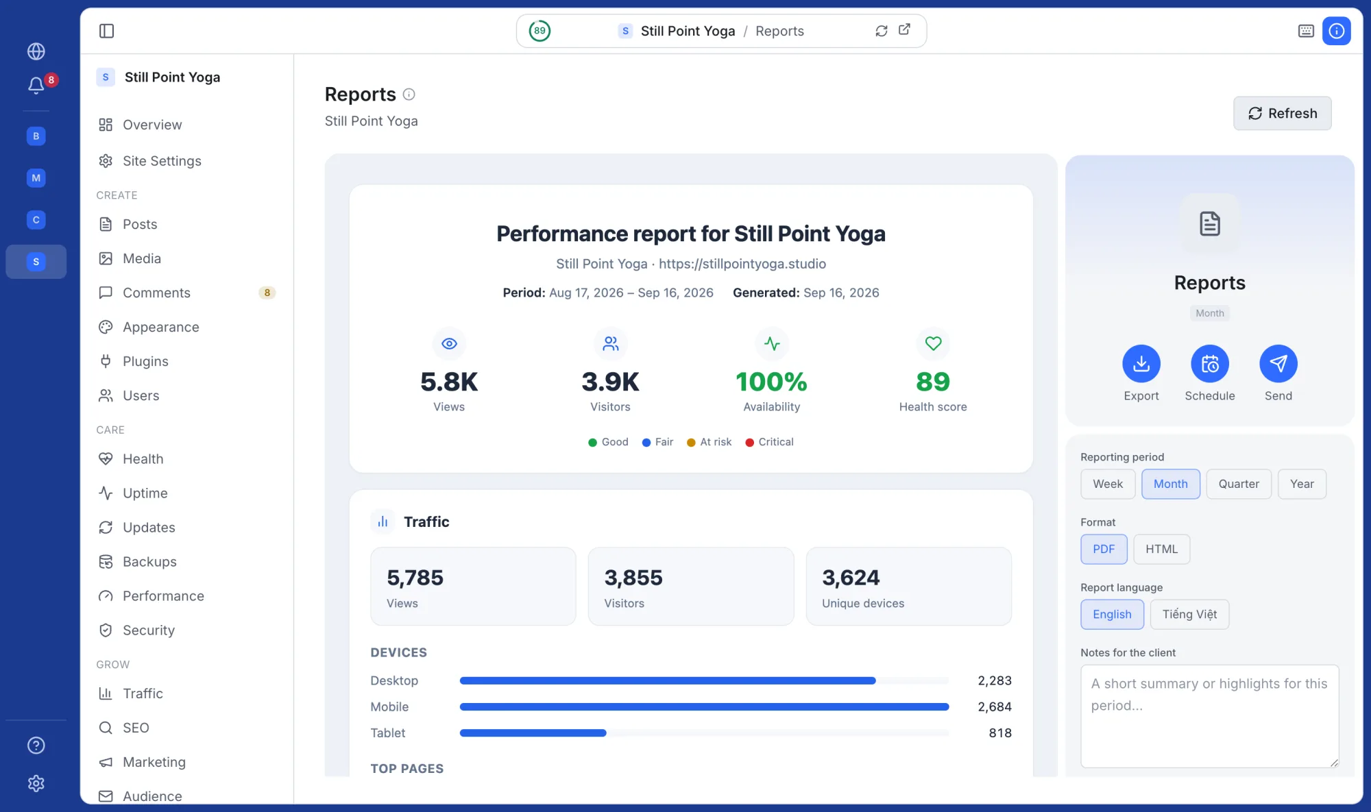 Client reports — Apollo